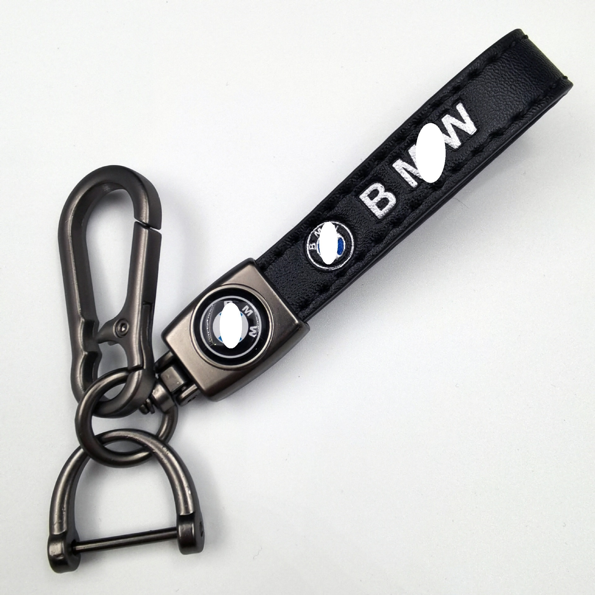 3D Car Logo Key Chain Wholesale Metal Leather Car Keychain With Logo Custom Car Pendant Embossing printing laser engravedprinted