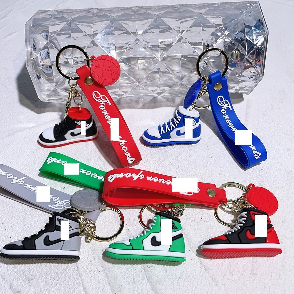 Sneaker PVC Key Chain Mini Shoe Keychain 3D Sneakers Key Chain Bulk PVC Key Pendants Accessories Sneakers Charms Basketball Shoe