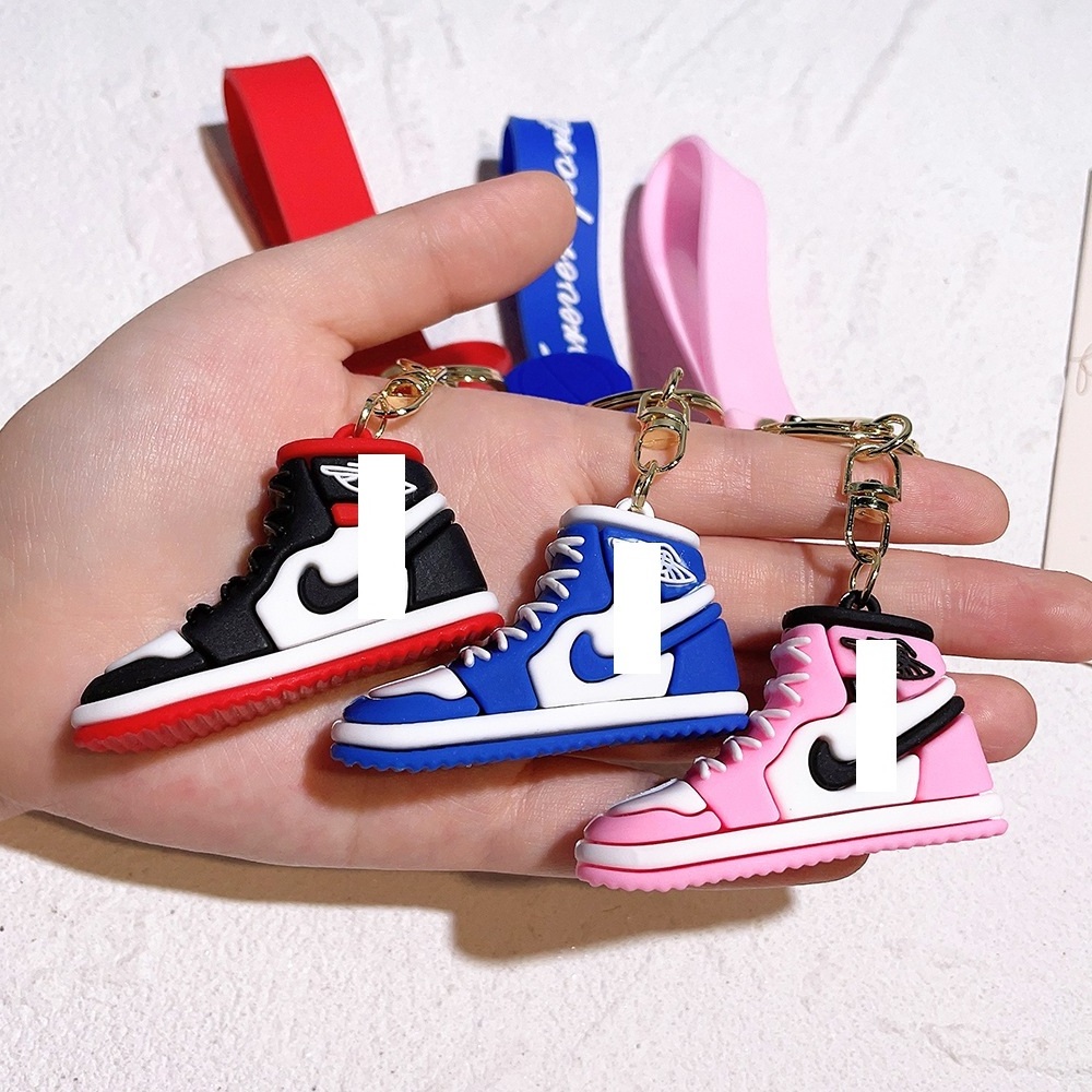 Sneaker PVC Key Chain Mini Shoe Keychain 3D Sneakers Key Chain Bulk PVC Key Pendants Accessories Sneakers Charms Basketball Shoe