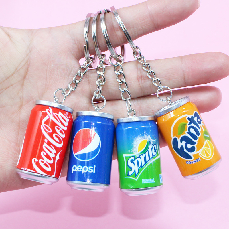 3D Resin Beer Bottle Drink Pendant Cans Accessories Pendant Earrings Key Ring Accessories Resin Drink Diy Material Keychain