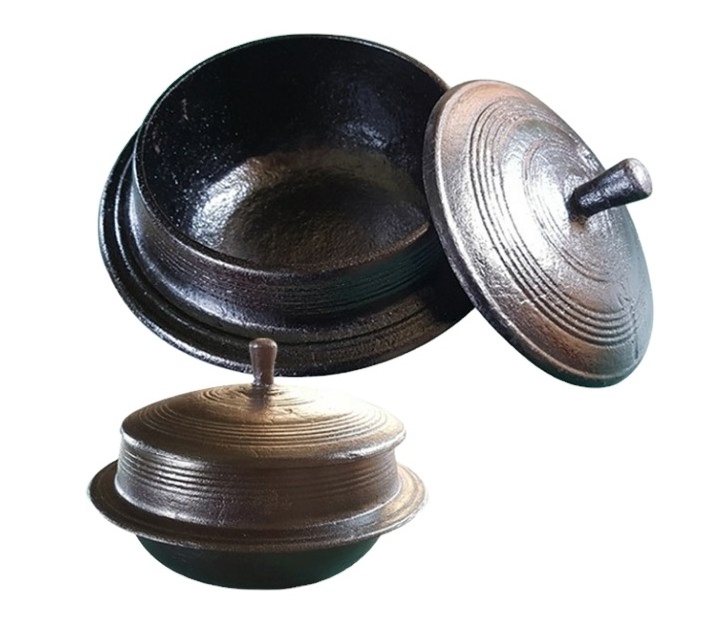 Cast Iron Mini cauldron pot Outdoor BBQ Skillet Griddle Pan Barbecue Nonstick Lid Cauldron pot  Stew pot