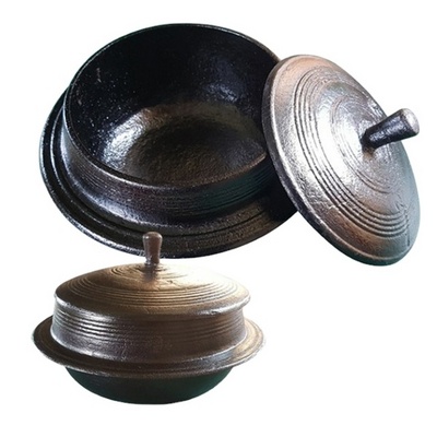 Cast Iron Mini cauldron pot Outdoor BBQ Skillet Griddle Pan Barbecue Nonstick Lid Cauldron pot  Stew pot