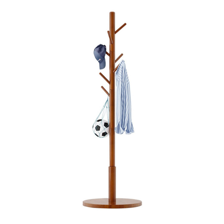 Porte Manteau Perchero Living Room Wooden Garment Cat Rack Freestanding Tree Shaped Wooden Coat Hanger Rack With Round Base