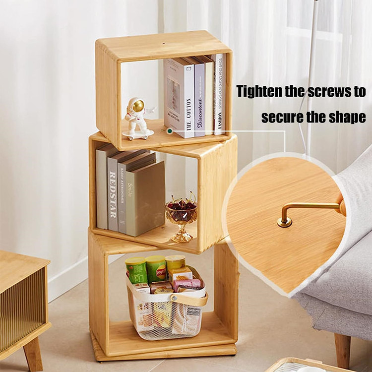 Modern Living Room 360 Rotating Bookshelf Open Storage Multifunctional Storage Shelf Adjustable Bookcase For Home Office