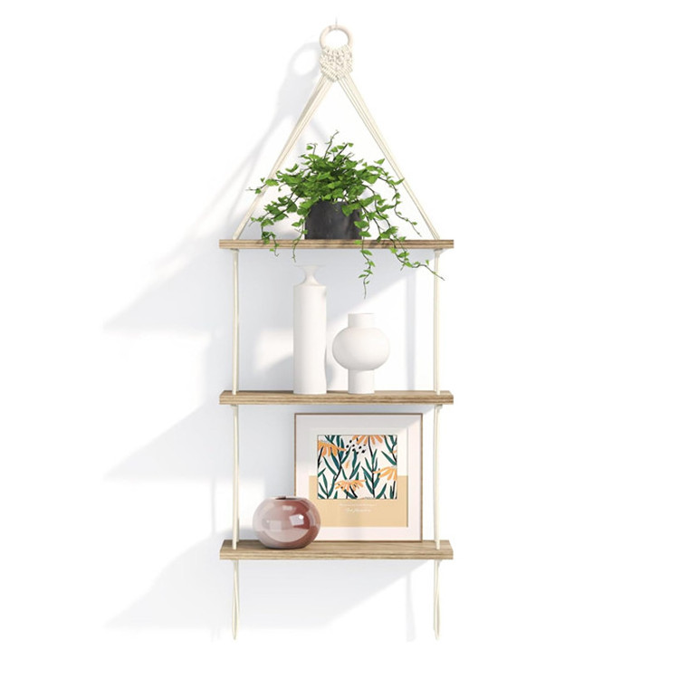 Home Dector Bathroom Shower Book Shelves Hanging Plants Flower Pot Holder Bracket Wall Mount Floating Book Shelves For Wall