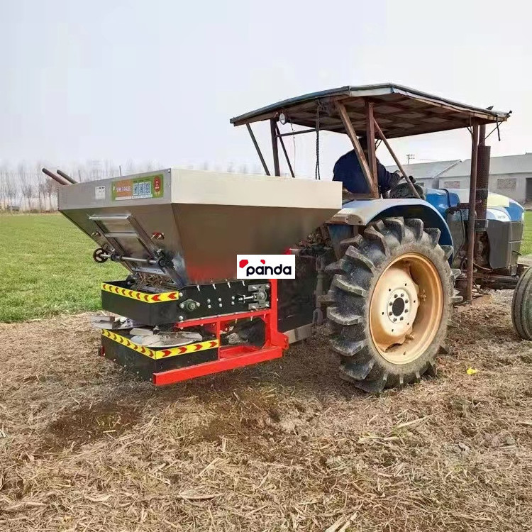 Chain-row fertilizer spreader with a capacity of 900 kg granular fertiliser applicator