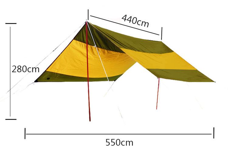 Outdoor 8-10 Person Big Camping Canopy Tarp Tent Waterproof UPF Tent