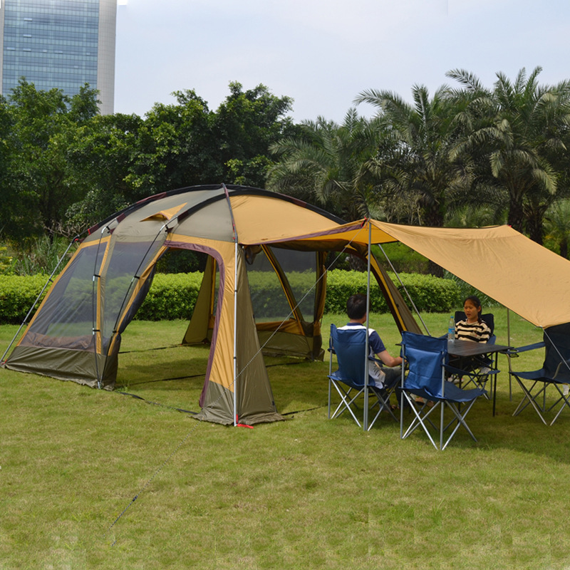 Hot sale 5-6 Person Tent House for Family Outdoor Camping with 1 Bedroom and 1 Living Room