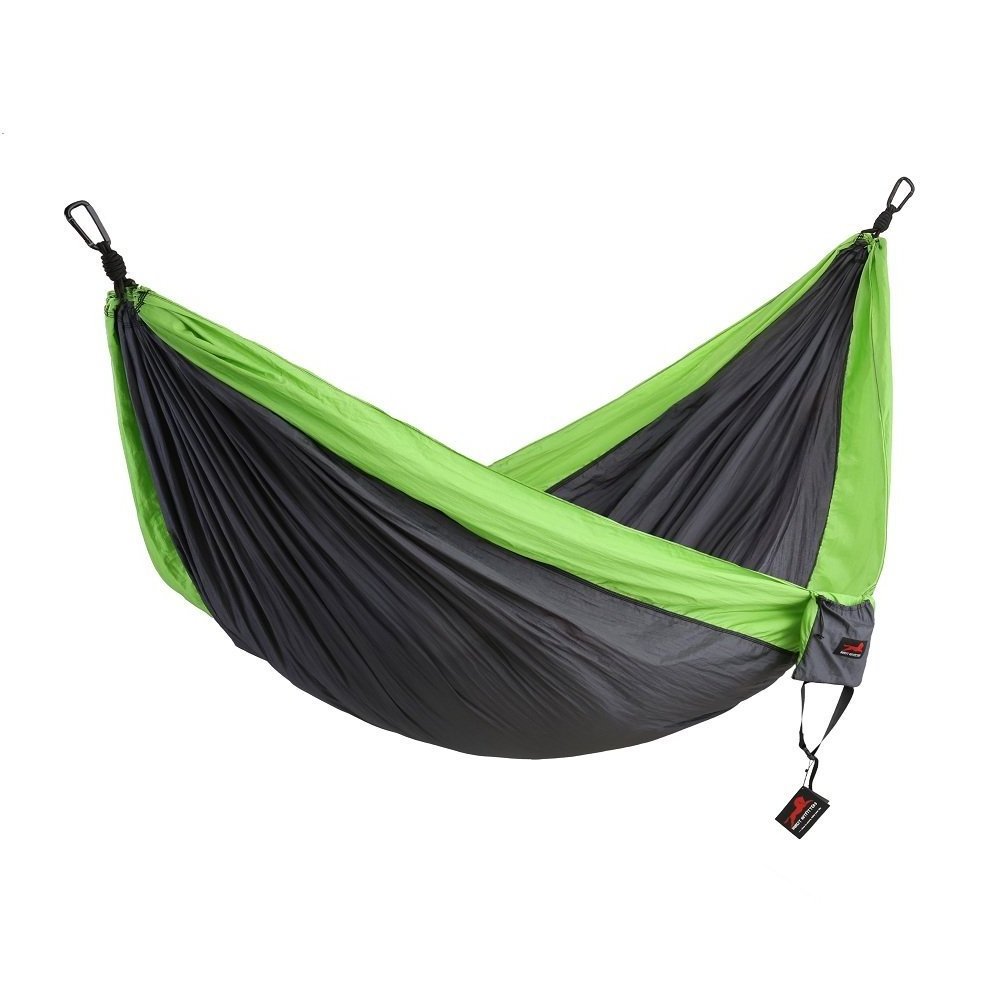 Outdoor portable two person 210T ripstop nylon parachute fabric durable folding camping hammock