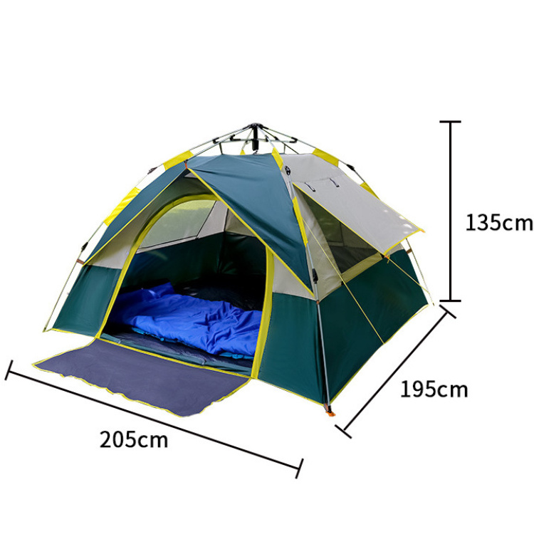 Automatic Sun Protection 3-4 Persons Family Tents Camping Outdoor Waterproof