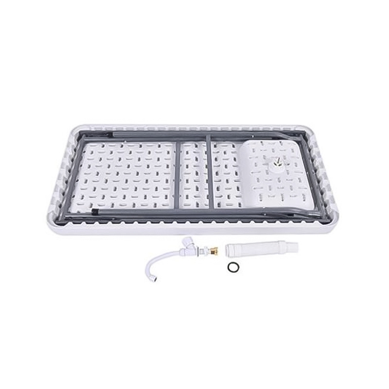 Fish cleaning cutting plastic camping table with sink