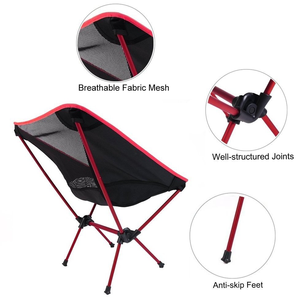 Ultralight wholesale custom beach lightweight aluminum outdoor camping fishing folding moon chair