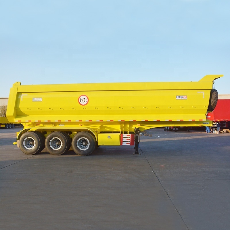 Tri axle 40 foot sloper stag tipper trailers steel end dump grain gravel semi trailer for sale