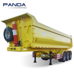 Tri axle 40 foot sloper stag tipper trailers steel end dump grain gravel semi trailer for sale