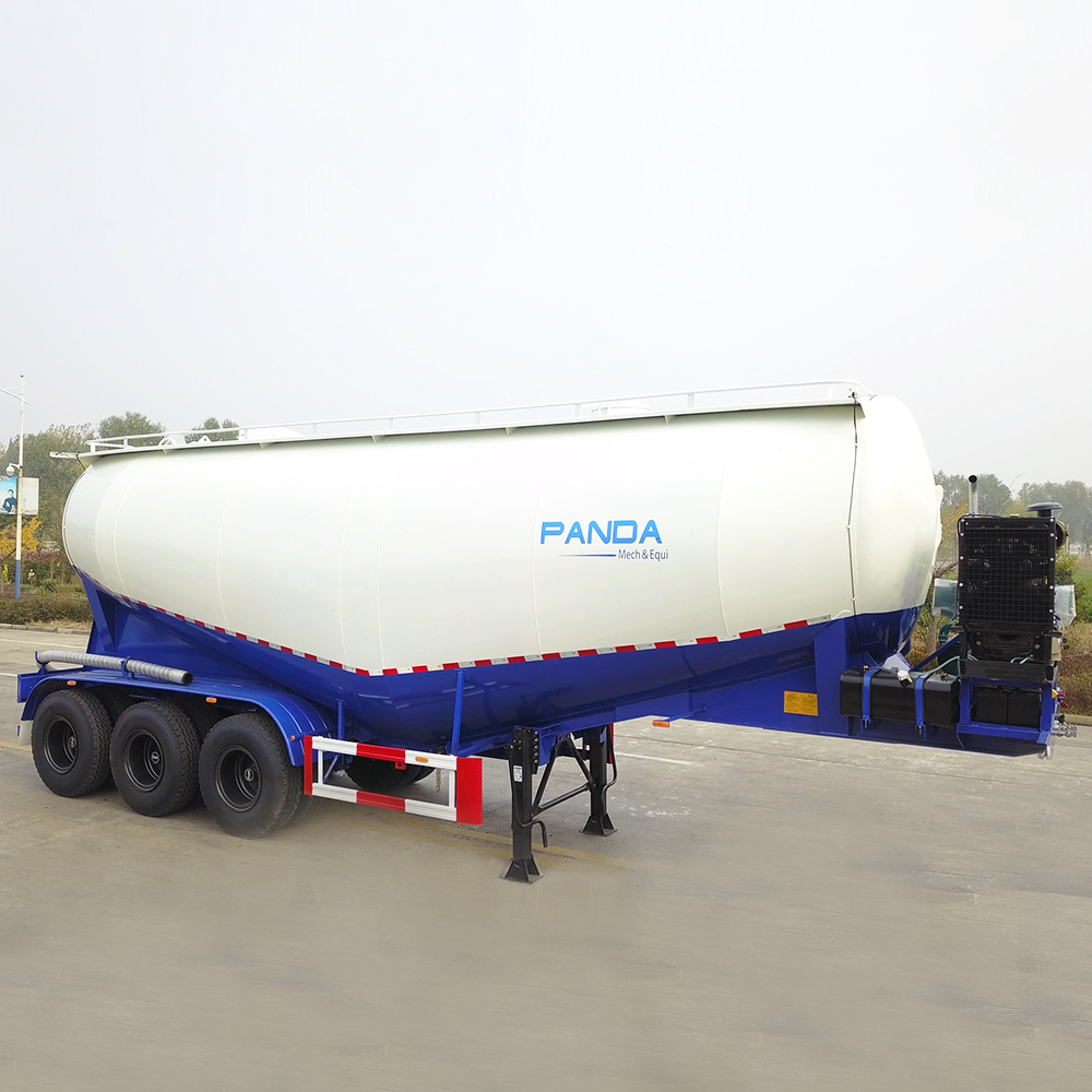 V Shape Cement Tanker Truck Trailers for Sale Dry Bulk Fly Ash Bulker Steel Food Truck Trailer Mobile Kitchen Aus Panda Mech 15m