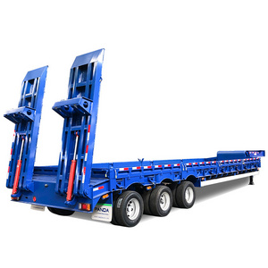 Hydraulic excavator transporter lowbed low bed semi trailer for sale in ethiopia