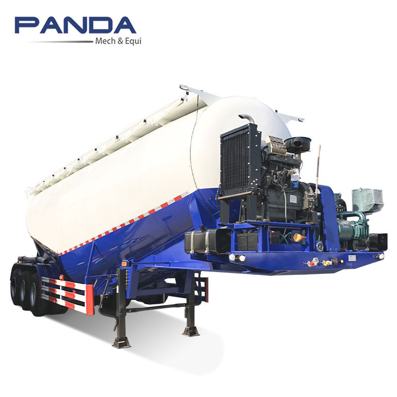 V Shape Cement Tanker Truck Trailers for Sale Dry Bulk Fly Ash Bulker Steel Food Truck Trailer Mobile Kitchen Aus Panda Mech 15m