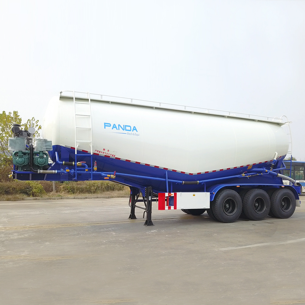 V Shape Cement Tanker Truck Trailers for Sale Dry Bulk Fly Ash Bulker Steel Food Truck Trailer Mobile Kitchen Aus Panda Mech 15m