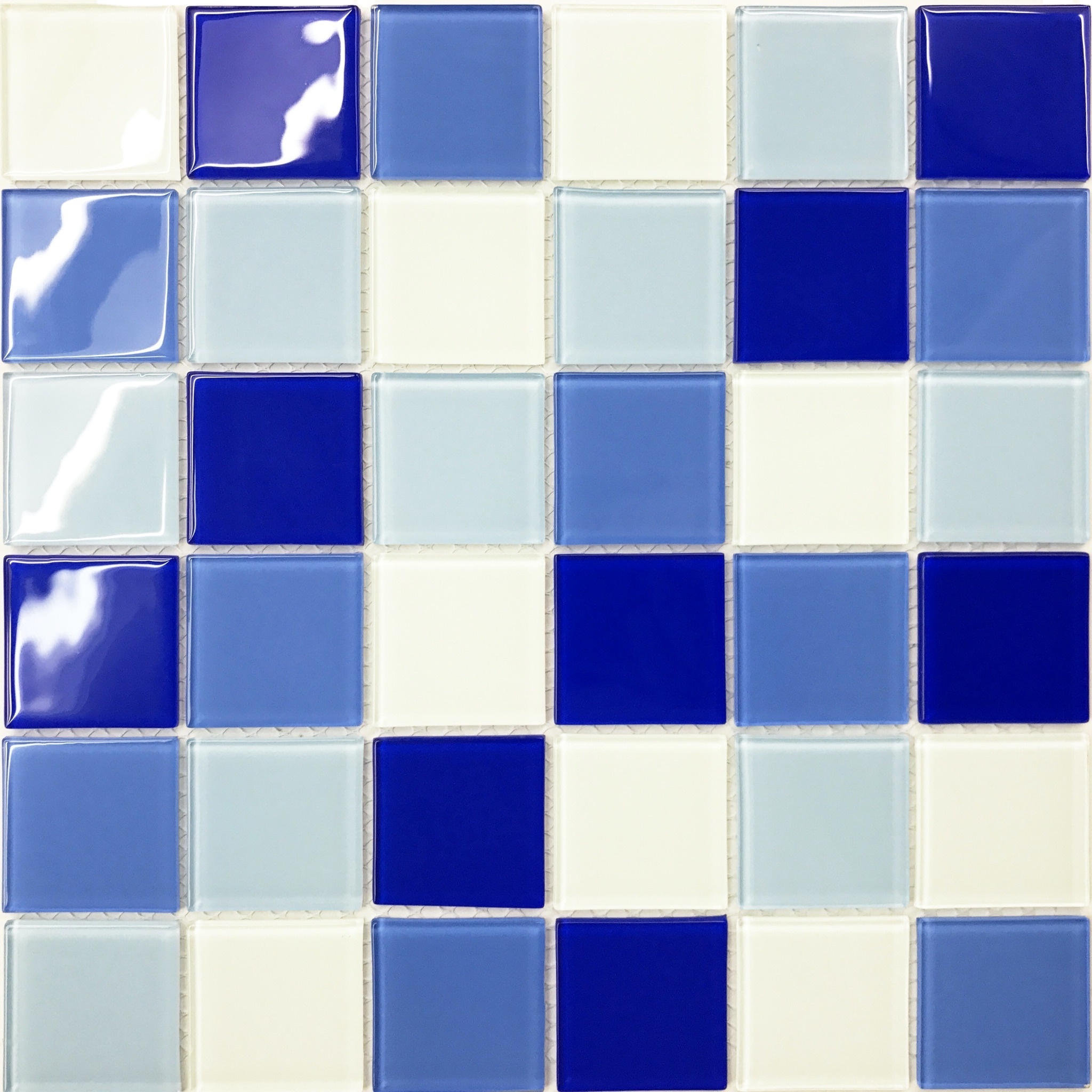 48*48mm Crystal Glass Mosaic Tile for Swimming Pool Floor Tile Decoration