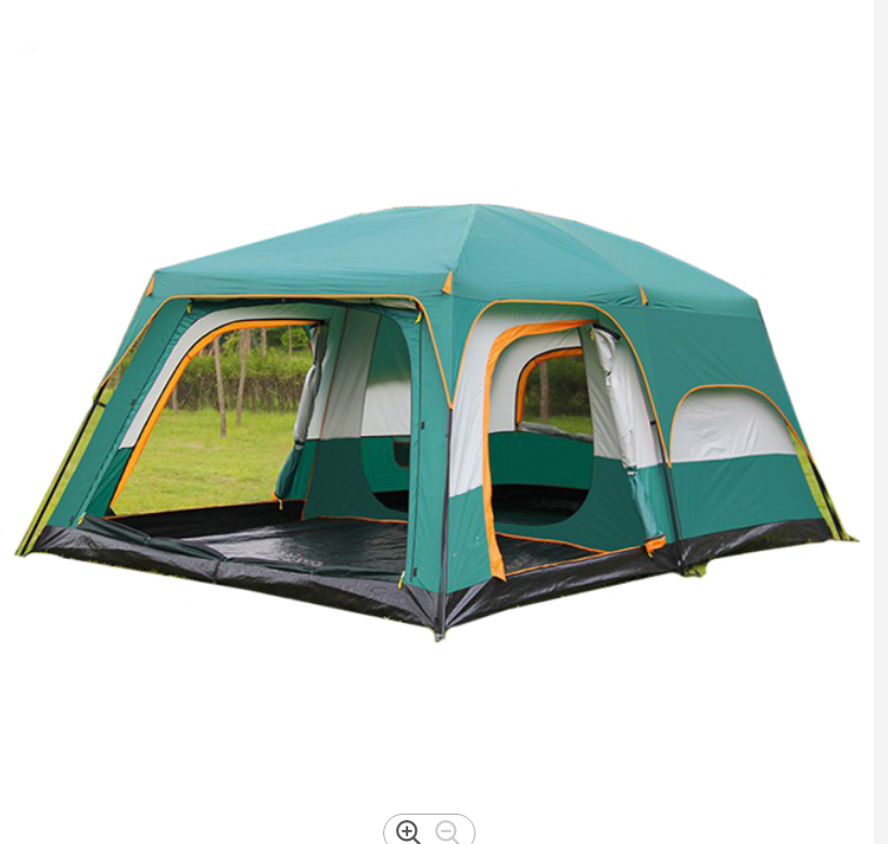 Waterproof two room and one hall Big Outdoor Luxury 8-12 Person fun camp Large Luxury Wind Resistant Family Camping Tent