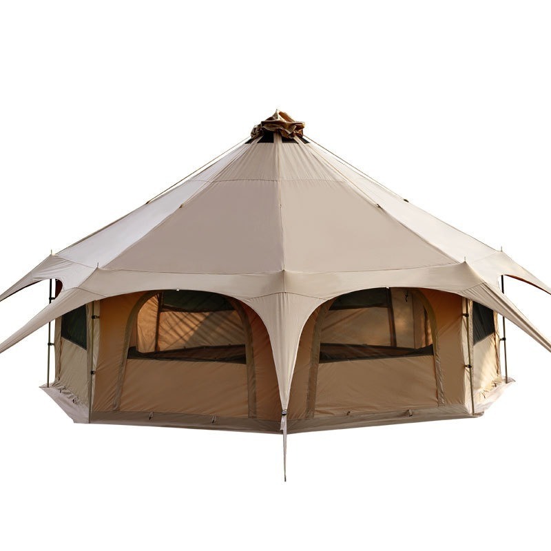 New Design Factory Price Wholesale Outdoor Camping Waterproof Indian Cotton Canvas Glamping Bell Luxury Mongolian Yurt Tents