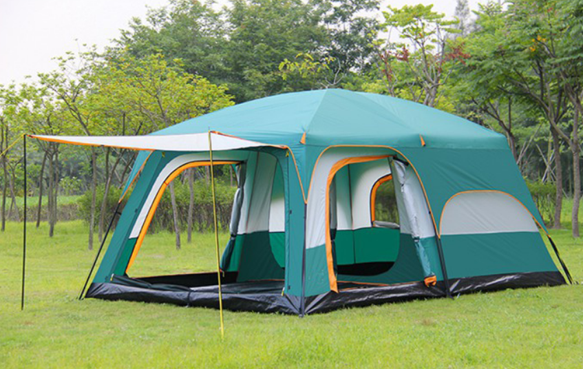 Waterproof two room and one hall Big Outdoor Luxury 8-12 Person fun camp Large Luxury Wind Resistant Family Camping Tent