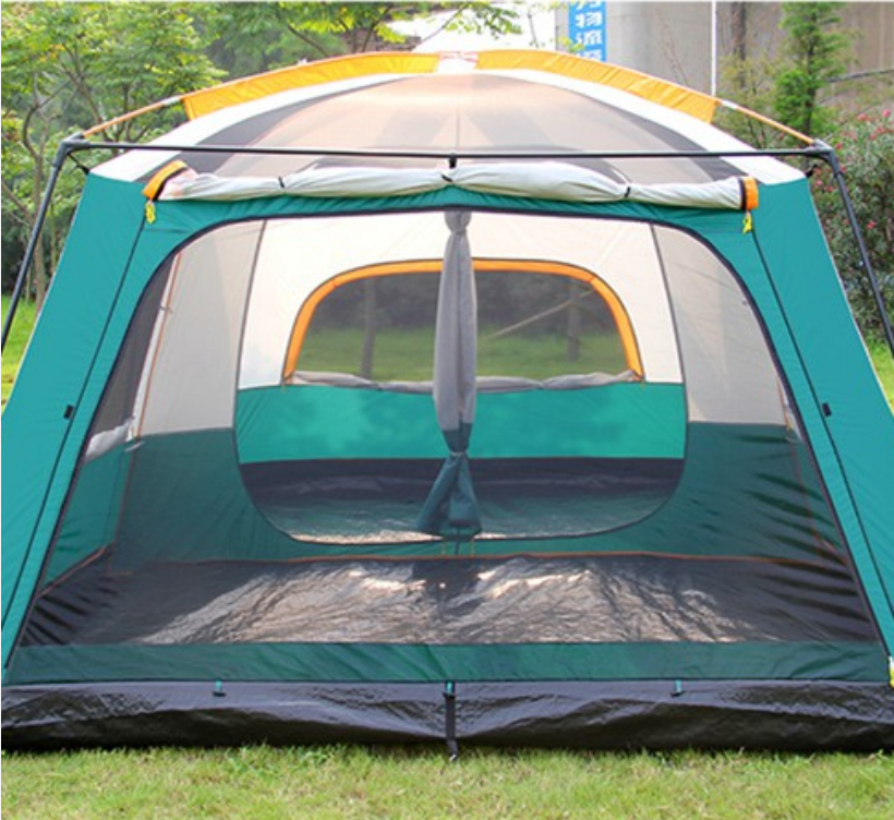 Waterproof two room and one hall Big Outdoor Luxury 8-12 Person fun camp Large Luxury Wind Resistant Family Camping Tent