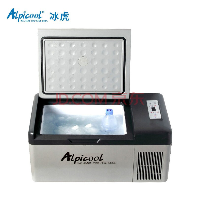 New design Outdoor using 12V 24V C15  15L mini camping portable mini car fridge freezer refrigerator with DC Compressor