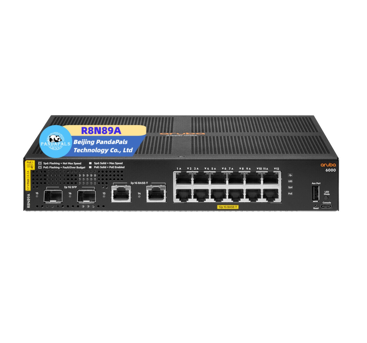 Original new HP Aruba gigabit ethernet 12 port network poe switch R8N89A