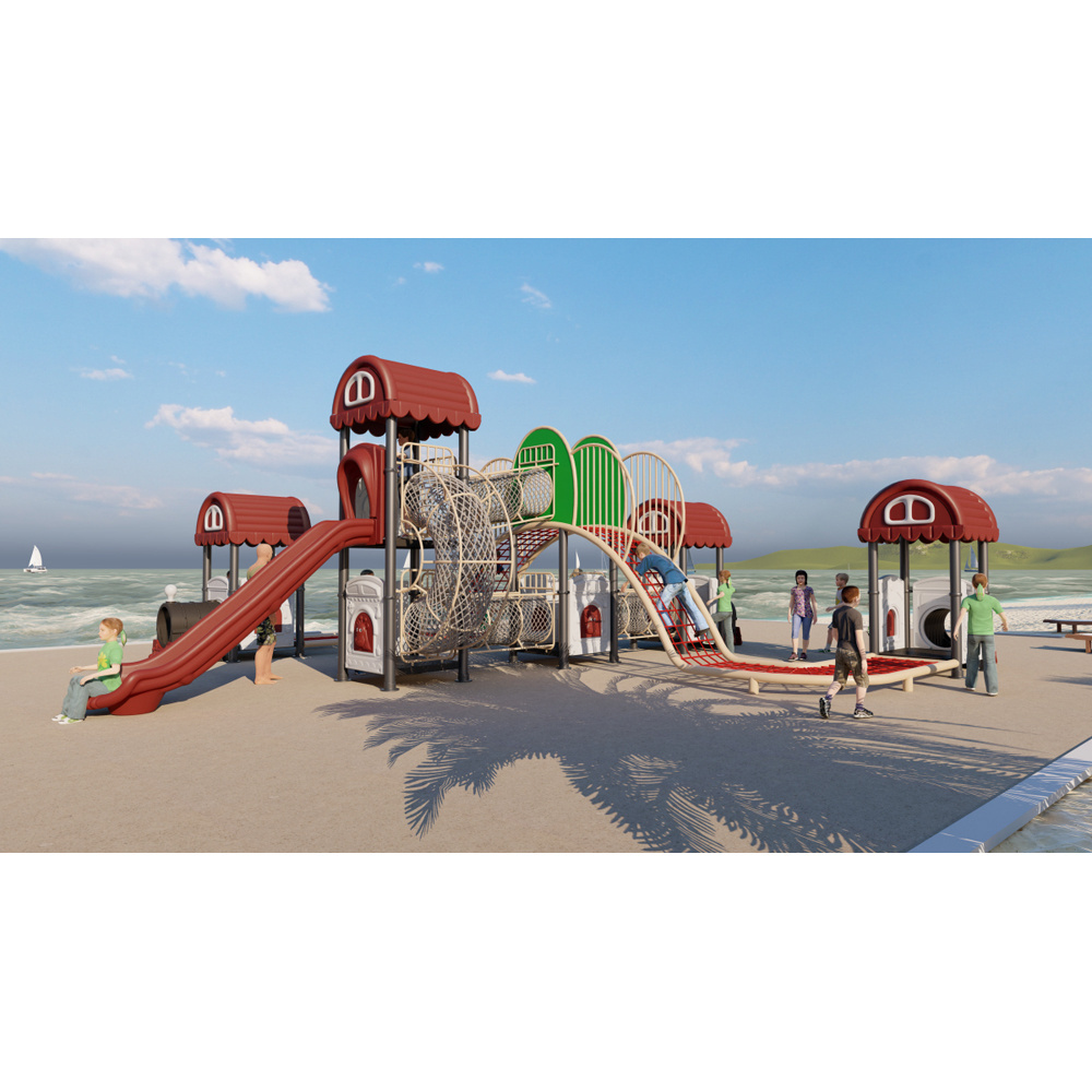 kids slides outdoor plastic playground equipment small  outdoor playground for children play set ship