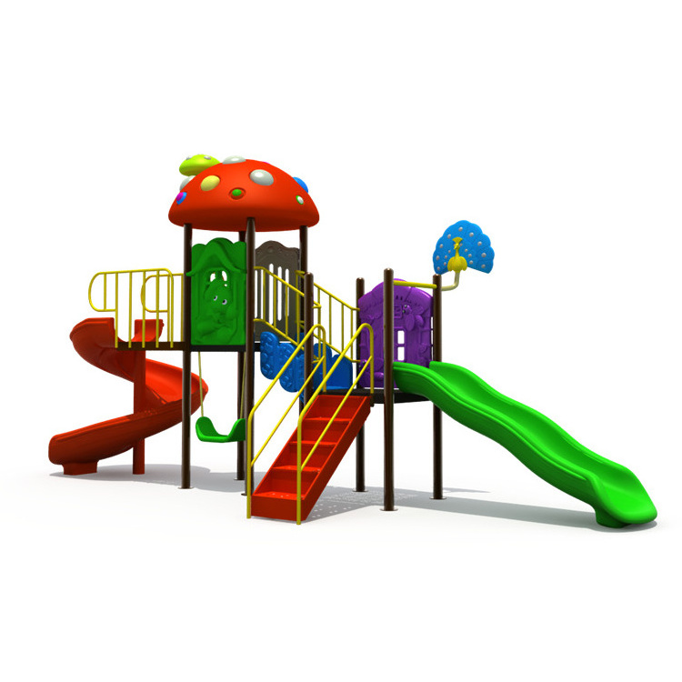 Multifunctional children outdoor play area playground wholesale daycare kids plastic slide swing set for sale equipment