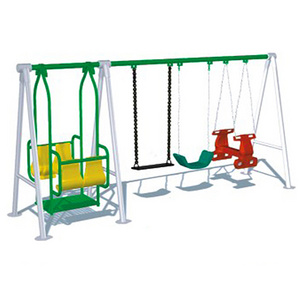 Outdoor Playground Swing and Slide for Kids Combination Metal Swing Slide