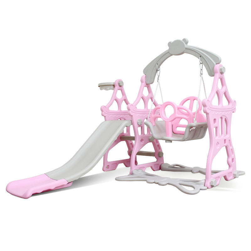 Commercial plastic swing sets kids indoor playground slide plastic slide and swing