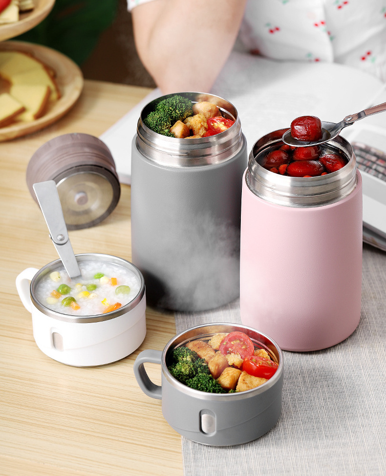 Hot sale Large Capacity 316 Stainless Steel Braised Beaker 800ml Vacuum Insulated Food Jar Portable Porridge Soup Braised Pot