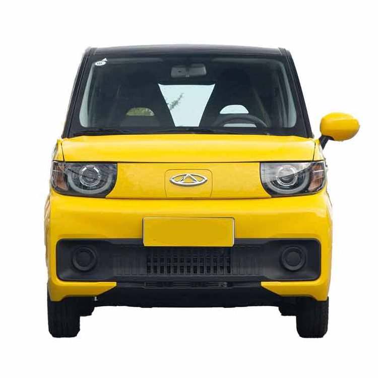 Auto Chery QQ Ice Cream Electric Mini Car Green Energy Saving And Cute Mini Electric Car 3door 4seat  Hatchback yellow