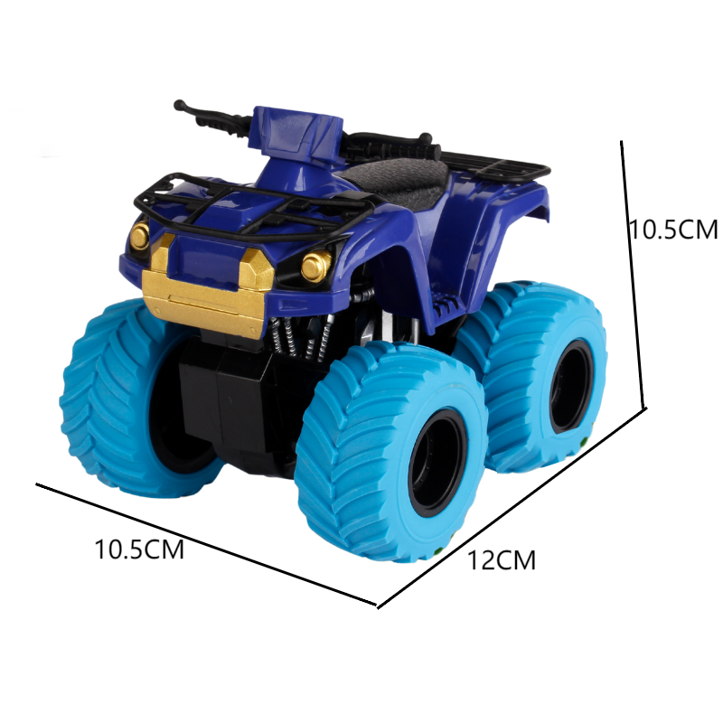 PANDAS 2IN1 360 rotating 4WD Inertia Plastic ATV Motorcycle Big Wheel Truck Stunt Spinning Monster Truck Diecast Car TOY