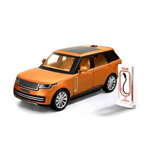 1:24 diecast model car Range Rover SUV sound light pullback doors open decorate collect metal model car toys