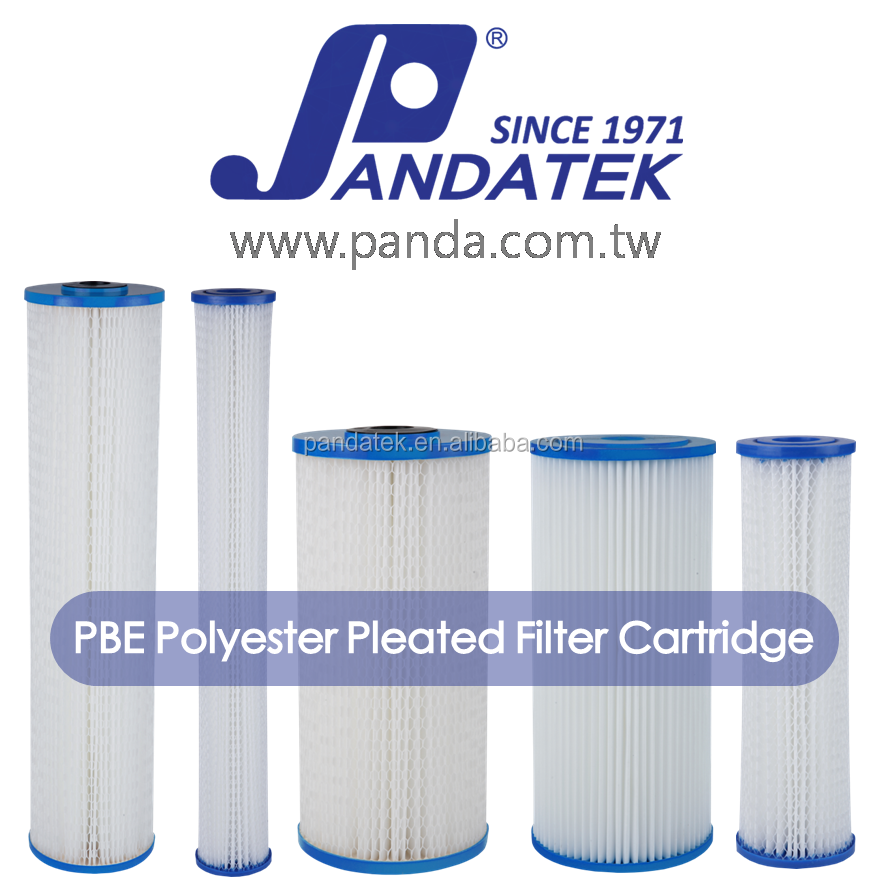 Polyester pleated filter cartridge, swimming pool filter cartridge, spa cartridge filter