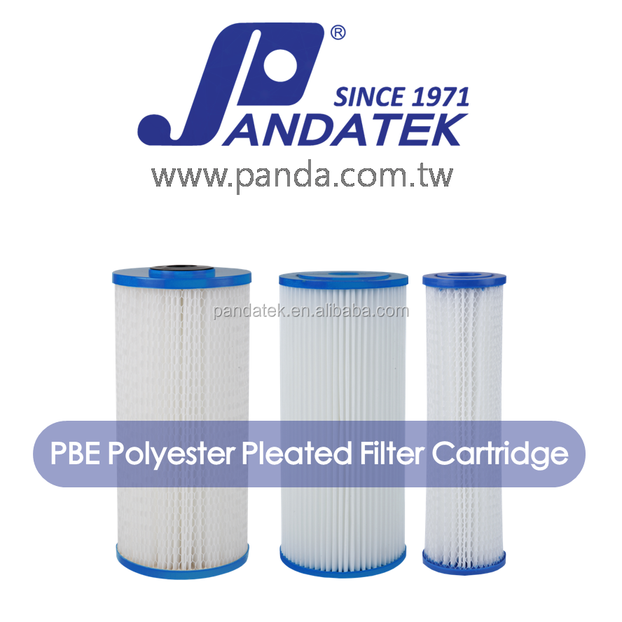 Polyester pleated filter cartridge, swimming pool filter cartridge, spa cartridge filter