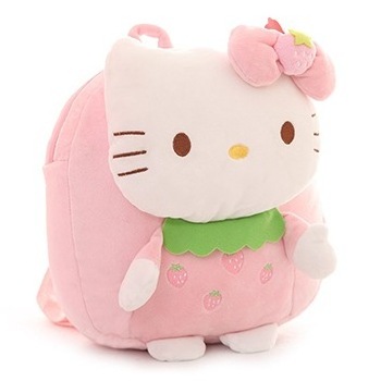 High Quality Wholesale Hello KT Plush Shoulder Bags KT Plush Colorful Backpack Kawaii KT Cat Plush Toys for Kids Children Girls