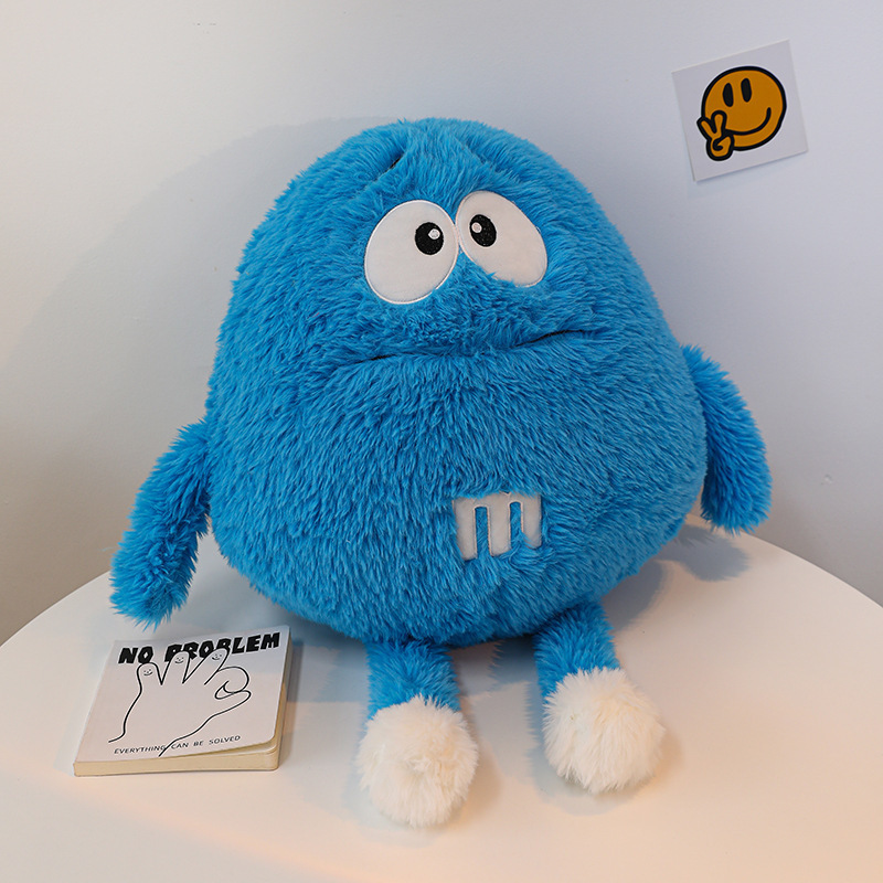 Cartoon throw pillow Solid little monster doll plush toy Big Eyes Long Leg Plushies Chocolate Chips Soft Plush Food Stuffed Toys