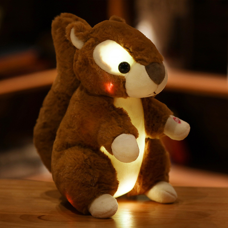 Luminous Led Teddy Bear Plush Toys Glowing Cat Bunny Stuffed Animal Doll Lighting Plushies Stuffed Pillow Keychain For Kids Gift