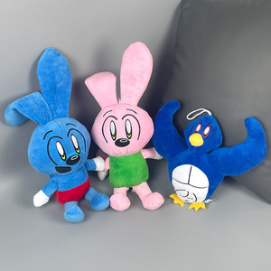 New Design Cute Blue Rabbit Plush With Long Ear Anime Toys Riggy The Rabbit Monkey Plush Toys Riggy Monkey Plush Toys As Gift