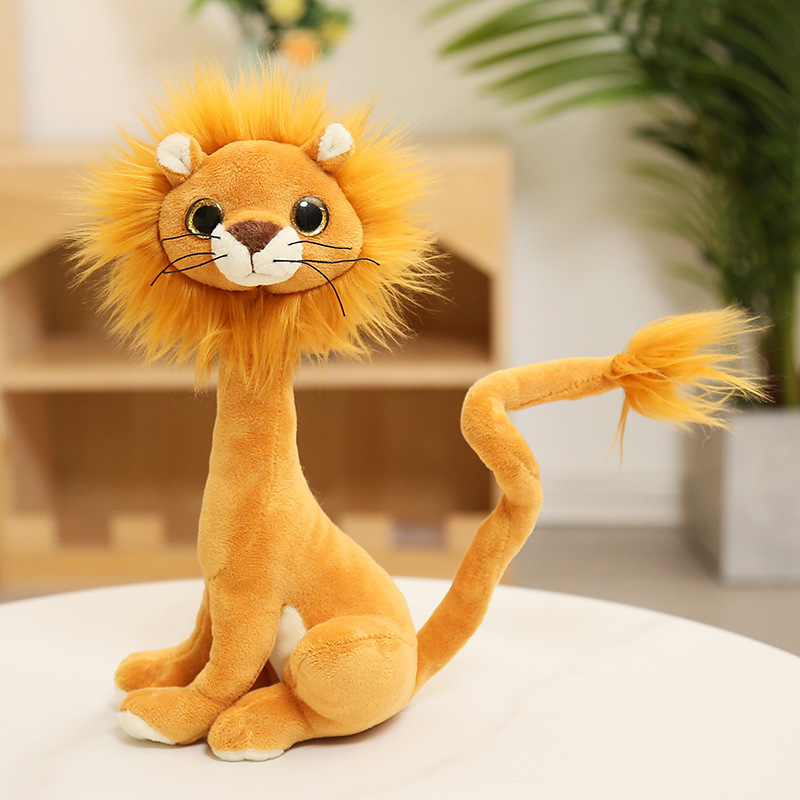 Creative New Jungle Forest Animal Cute Lion Cat Tiger Wrist Plush Toy Artificial Forest Lion Puppy Doll Tiger Kitten Rag Doll