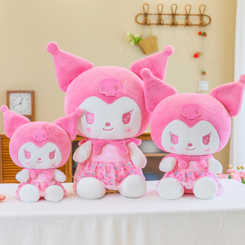 Pink Sanrioed Plush Toys Cute Kitty My Melody Stuffed Animal Toy Pillow Kuromi Plushie Cinnamoroll Doll Keychain Christmas