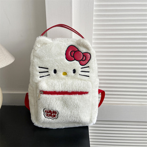 Wholesale Multi-colors Pochacoo Kitty Stuffed Plush Bag Cinnamon Roll Backpack My Melody Bag Kuromi Plush Toy Cute Girl Backpack