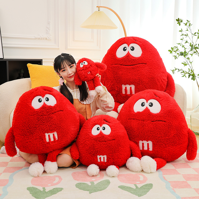 Cartoon throw pillow Solid little monster doll plush toy Big Eyes Long Leg Plushies Chocolate Chips Soft Plush Food Stuffed Toys