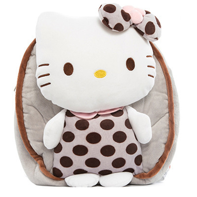 Hot Sell Lovely Pink Kitty Plush Backpack Kids Plush Bag Animal Backpack 26CM Cute KT Anime Backpack Kitty Kawaii Plush Bag