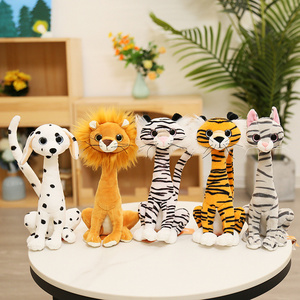 Creative New Jungle Forest Animal Cute Lion Cat Tiger Wrist Plush Toy Artificial Forest Lion Puppy Doll Tiger Kitten Rag Doll