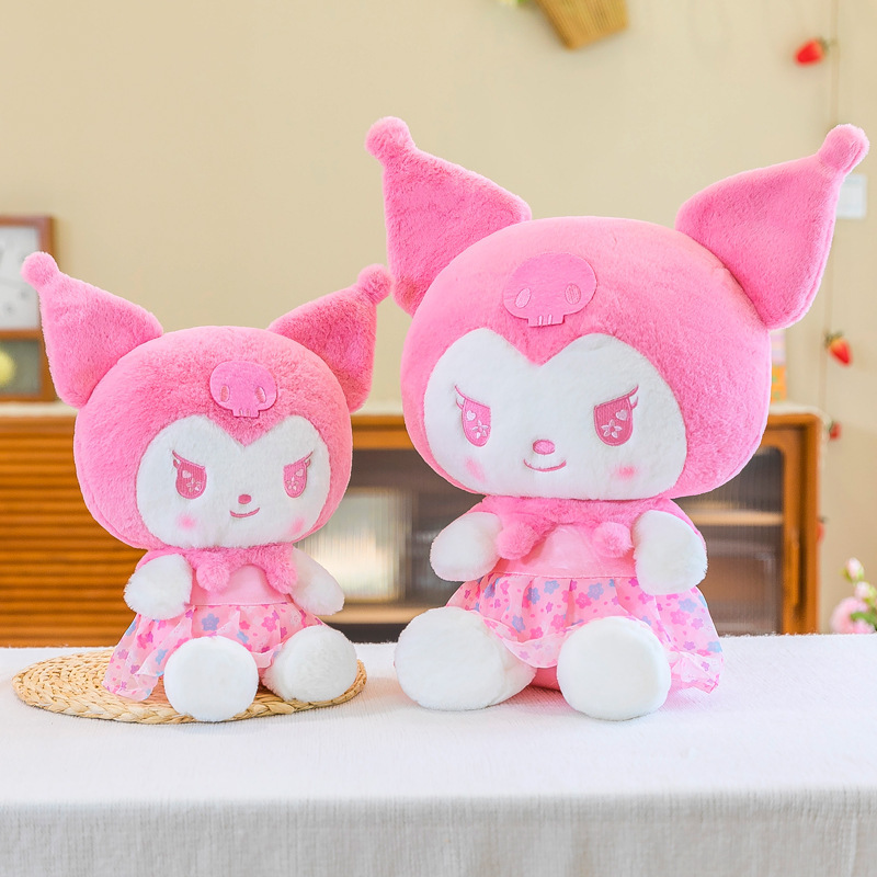 Pink Sanrioed Plush Toys Cute Kitty My Melody Stuffed Animal Toy Pillow Kuromi Plushie Cinnamoroll Doll Keychain Christmas